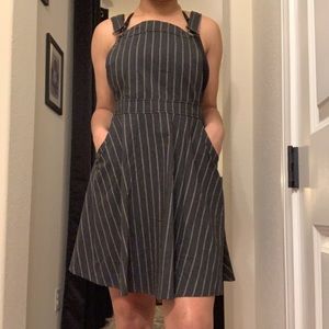 Striped Overall Dress